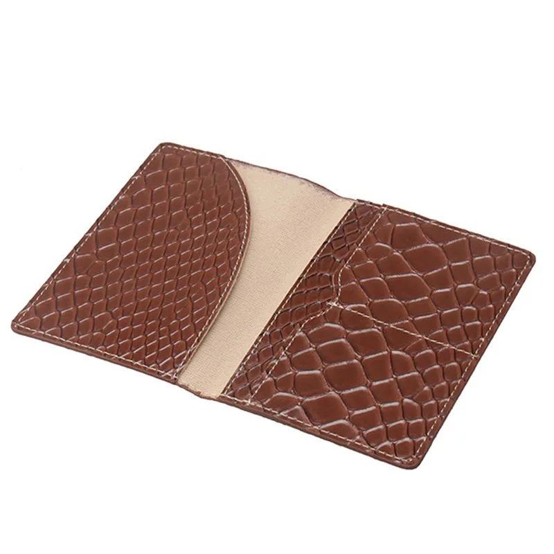 New Imitation Crocodile Leather Passport Holder Pu Cards Documents