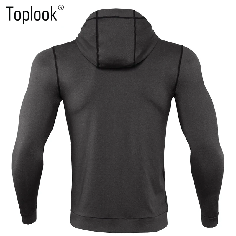 Toplook Reflective Sweat-absorbentquick Dry Jacket Mens Fitness ...
