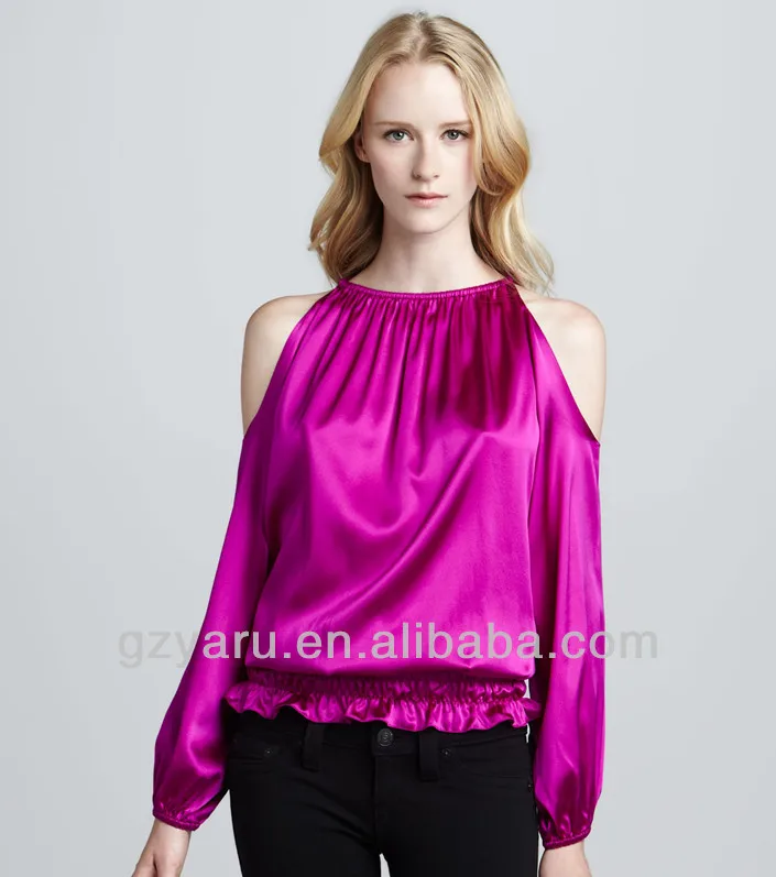 blusas de raso mujer