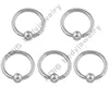 Unique Titanium G23 Piercing 16 Gauge Captive Bead Rings piercing jewelry