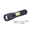 Upgraded G700 T6 and side COB led zoomable tactical flashlight 18650 waterproof bright light portable flashlight torch dimmable