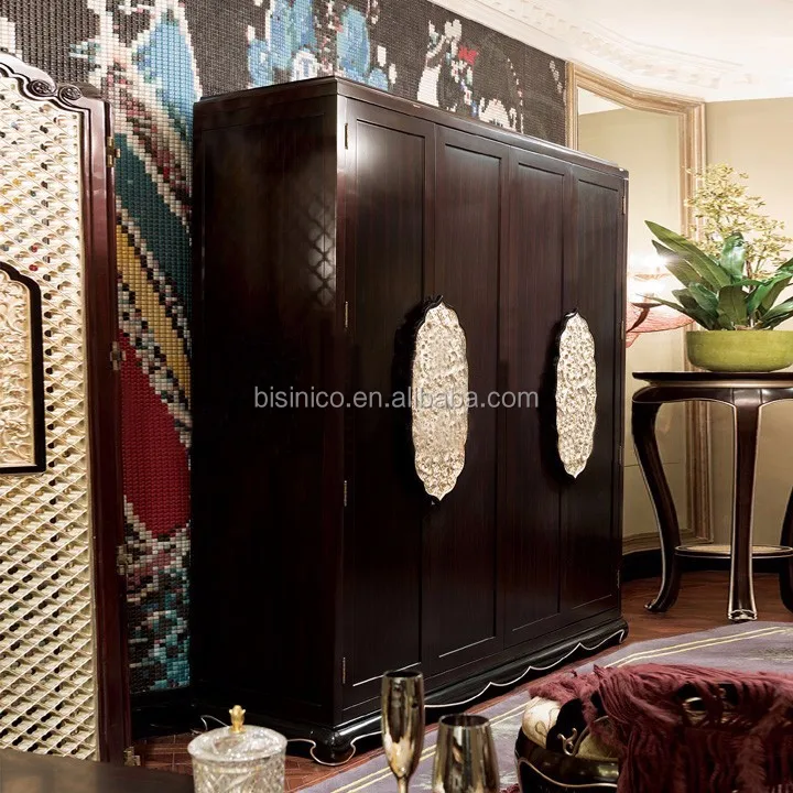 Classic Chinese Design Bedroom Furniture Solid Wood Hand Carved Handle Four Doors Wardrobe View Wardrobe Bisini Product Details From Zhaoqing Bisini