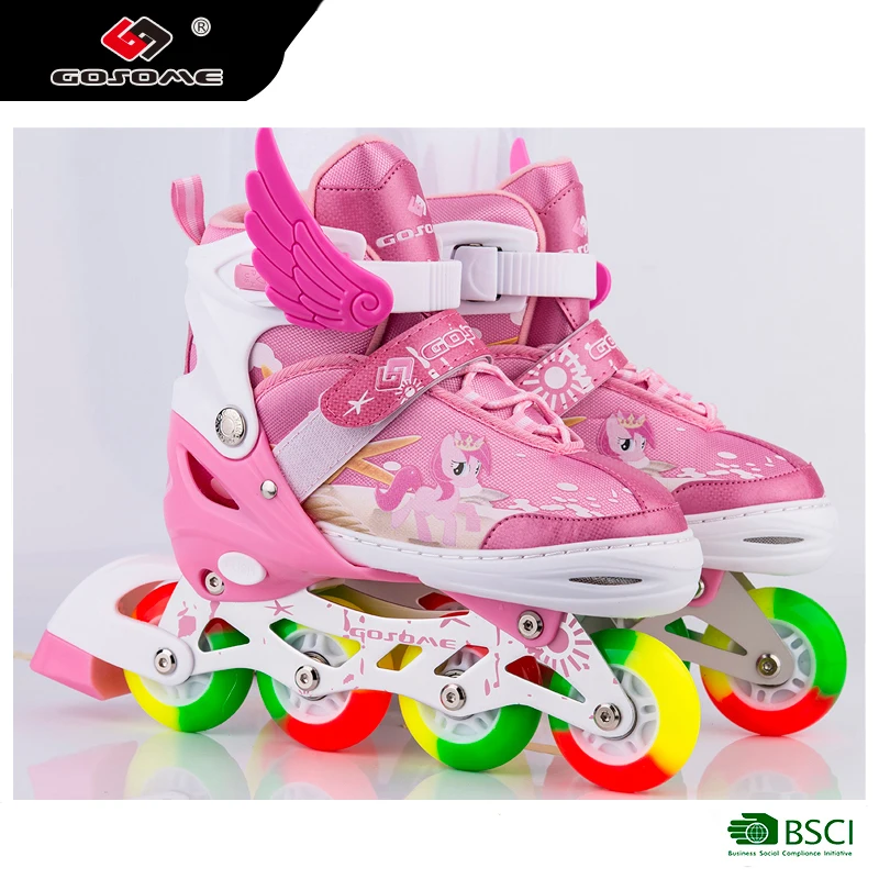 Aggressive 4 Wheel Adjustable Kids Roller Inline Speed Skates For Sale