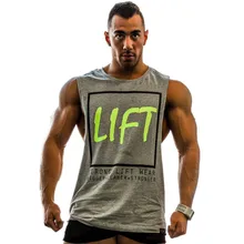 Moderné fitness pánske tričko s originálnou potlačou z Aliexpress