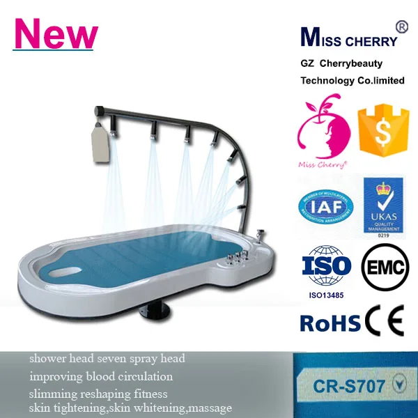hot selling slimming reshaping massage water jet shower bed with 7 spary head