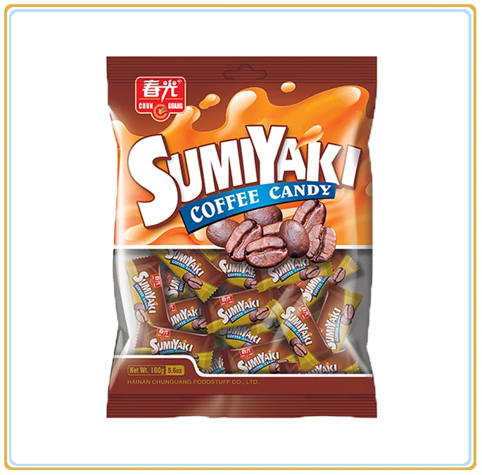Classic coconut candy, brown color, coconut flavor hard candy