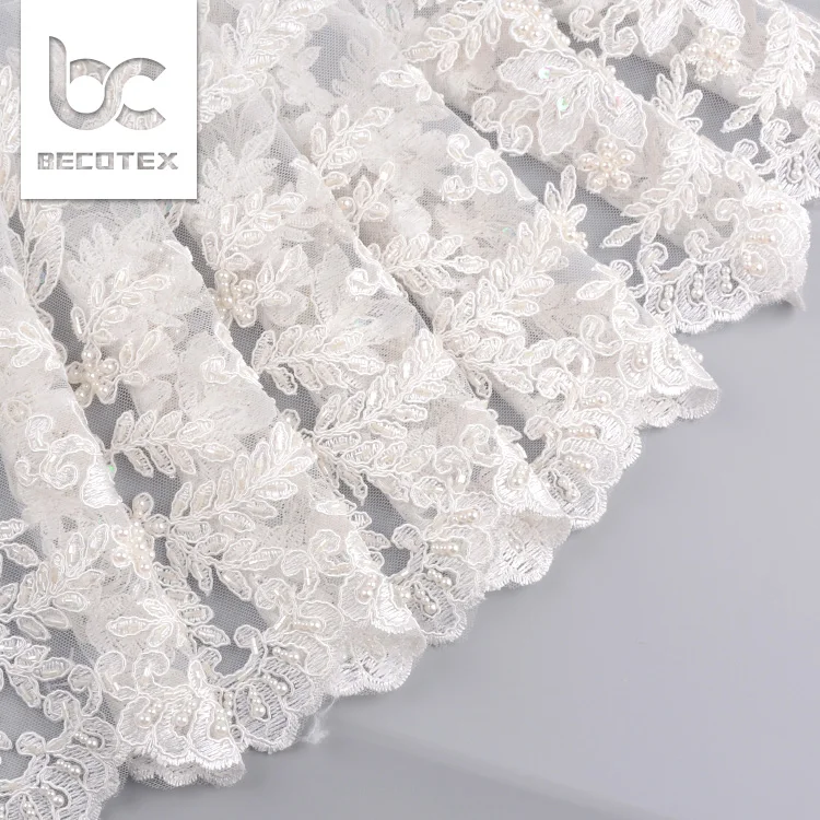 beaded lace fabric wholesale