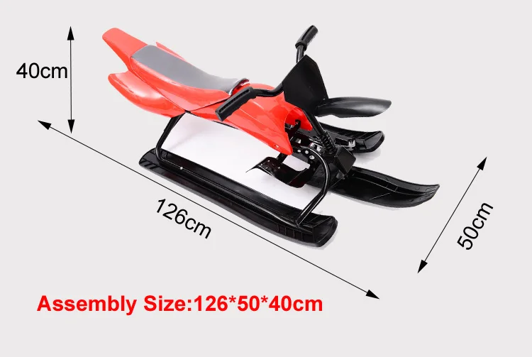 Sleds For Kids Snowmobile For Snowscoot With Twin Brakes,Ski Sled