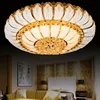 New Gold Glass Flush Mount Crystal Ceiling Glass Fancy Lights For Home Decor