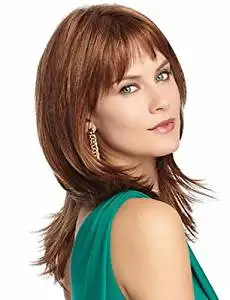 Wigs have an attractive convenience fashion The European And American Fashion Brown Long Straight Hair Wigs
