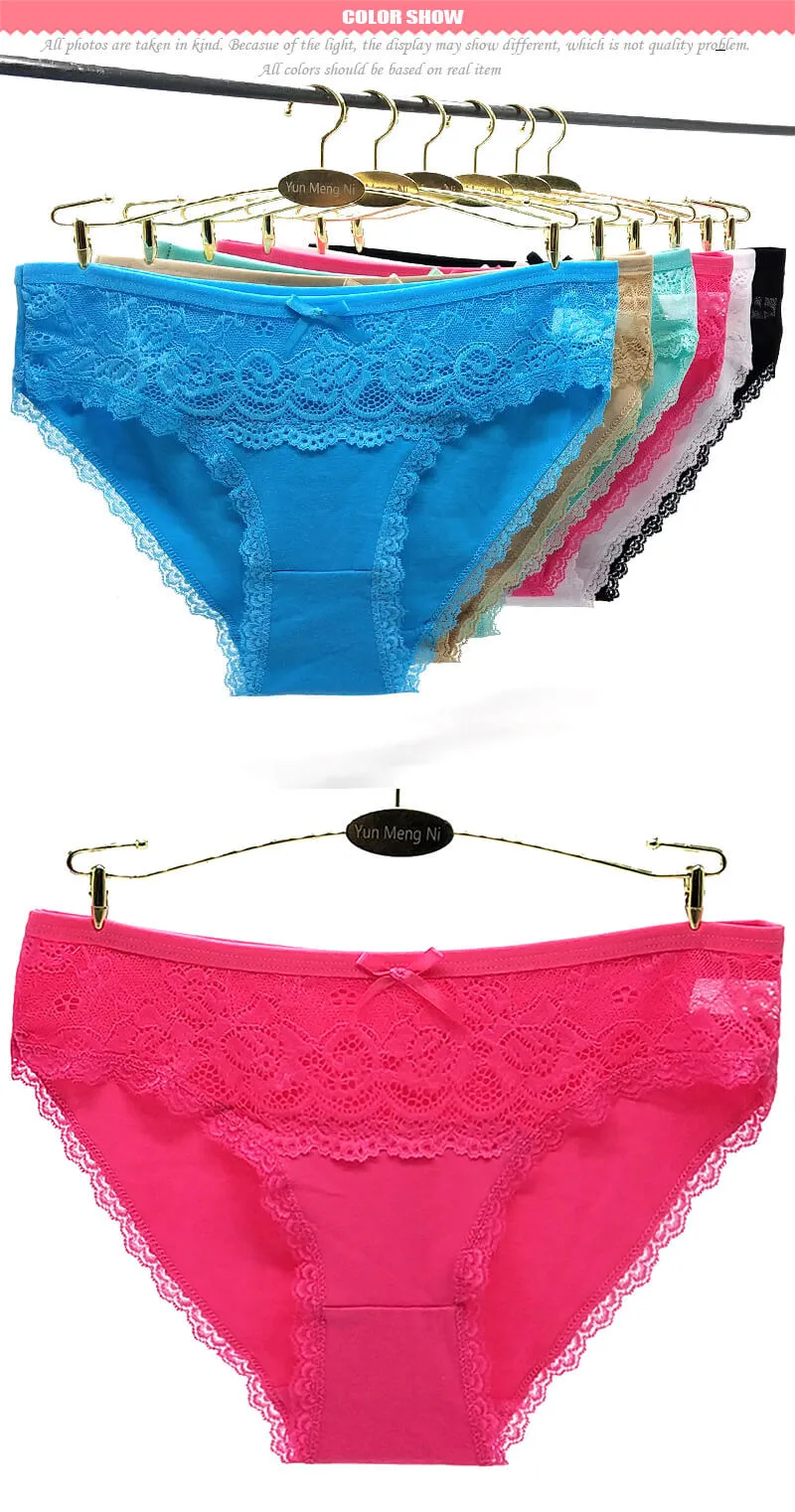 Yun Meng Ni New Style Briefs Sexy Underwear Cotton Lace Women Panties ...