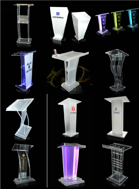 Modern business speech stand,information service desk,acrylic podium ...