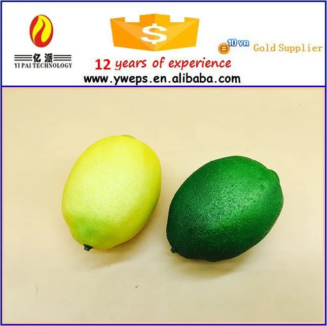 Yipai 50mm Mini Polystyrene Plastic Foam Artificial Fruit Lemon For