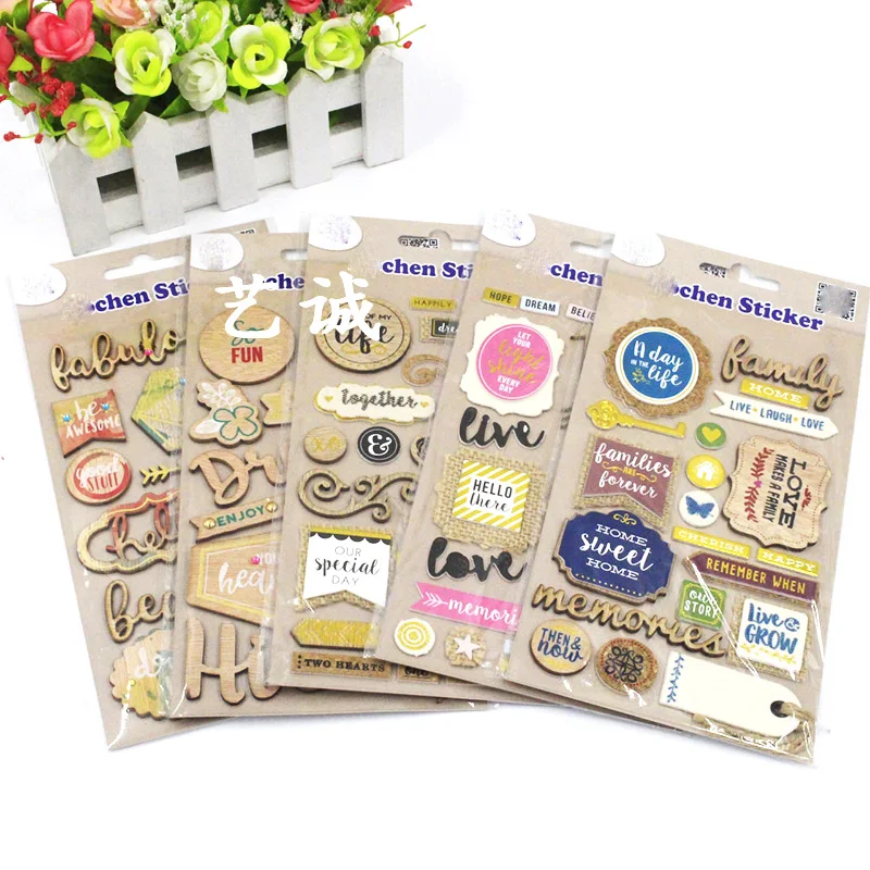 Custom Design Laser Cut Die Cut Wooden Sticker Buy Wooden Sticker