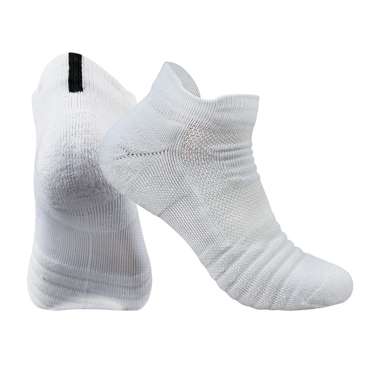 Lrtou Custom Low Cut Cotton Mens Half Terry Athletic Thermal Sox Sport Running Boat Ankle Socks For Men
