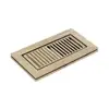 WELLAND 4'' x 12'' Solid White Oak Wood with Louvered Design Flush Mount Wood Vents Unfinished