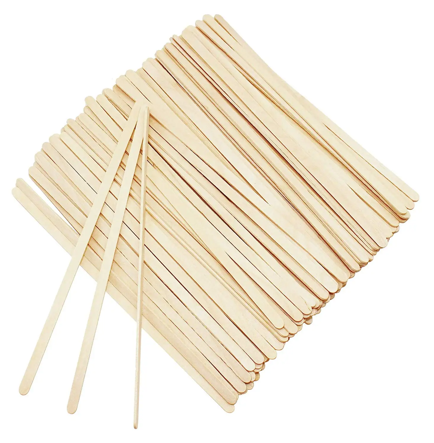 Disposable Paper Wrapped Wooden Coffee Stir Sticks Wood Tea Beverage Stirrers 7.5 Inch 500 Pcs