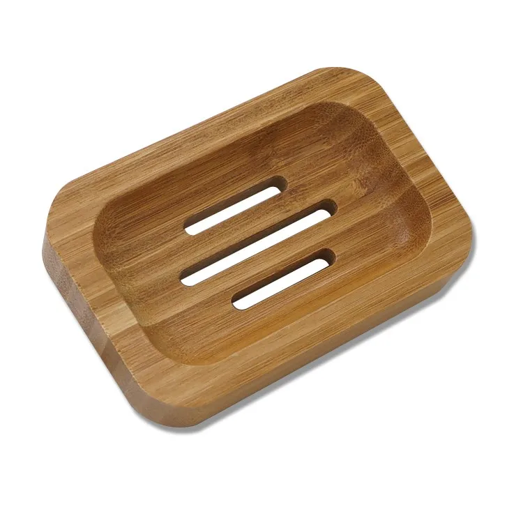 Frame Shaped Bamboo Soap Dish Cradle Curve Soap Holder Bathroom Soap