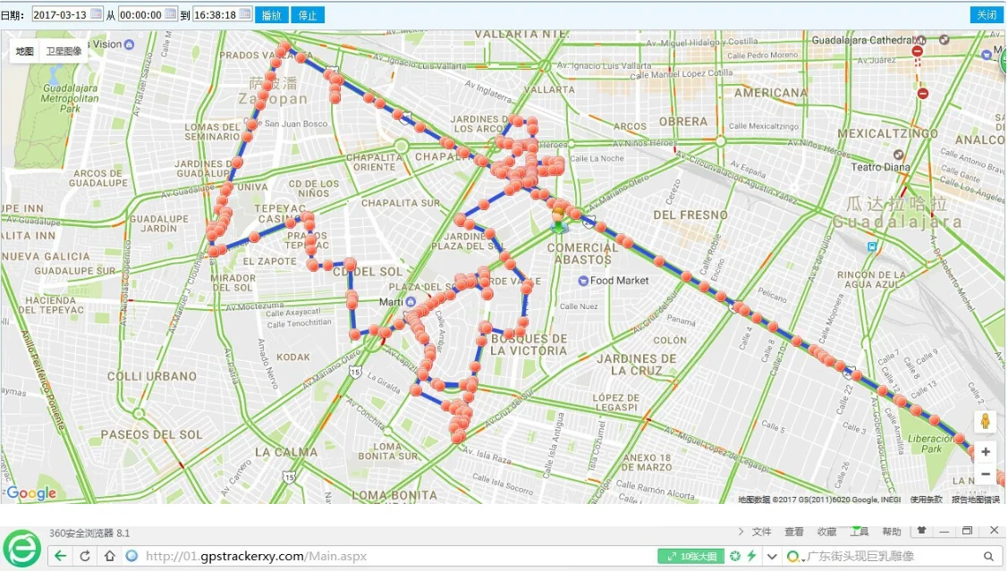 Карта сигнала gps