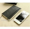 Classic Black PU Leather notebook with Appended Pocket Envelope Composition Note Book
