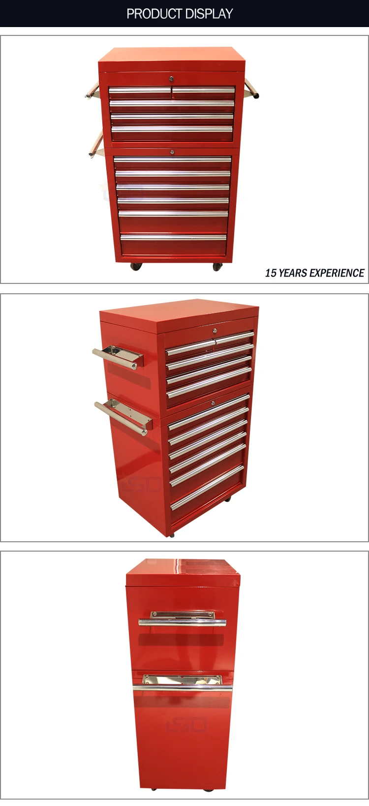 Metal 2 High Grade Handles 0.8MM Thickness Stainless Steel Tool Cabinet