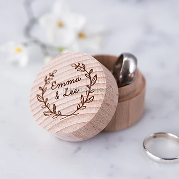 engraved engagement ring box