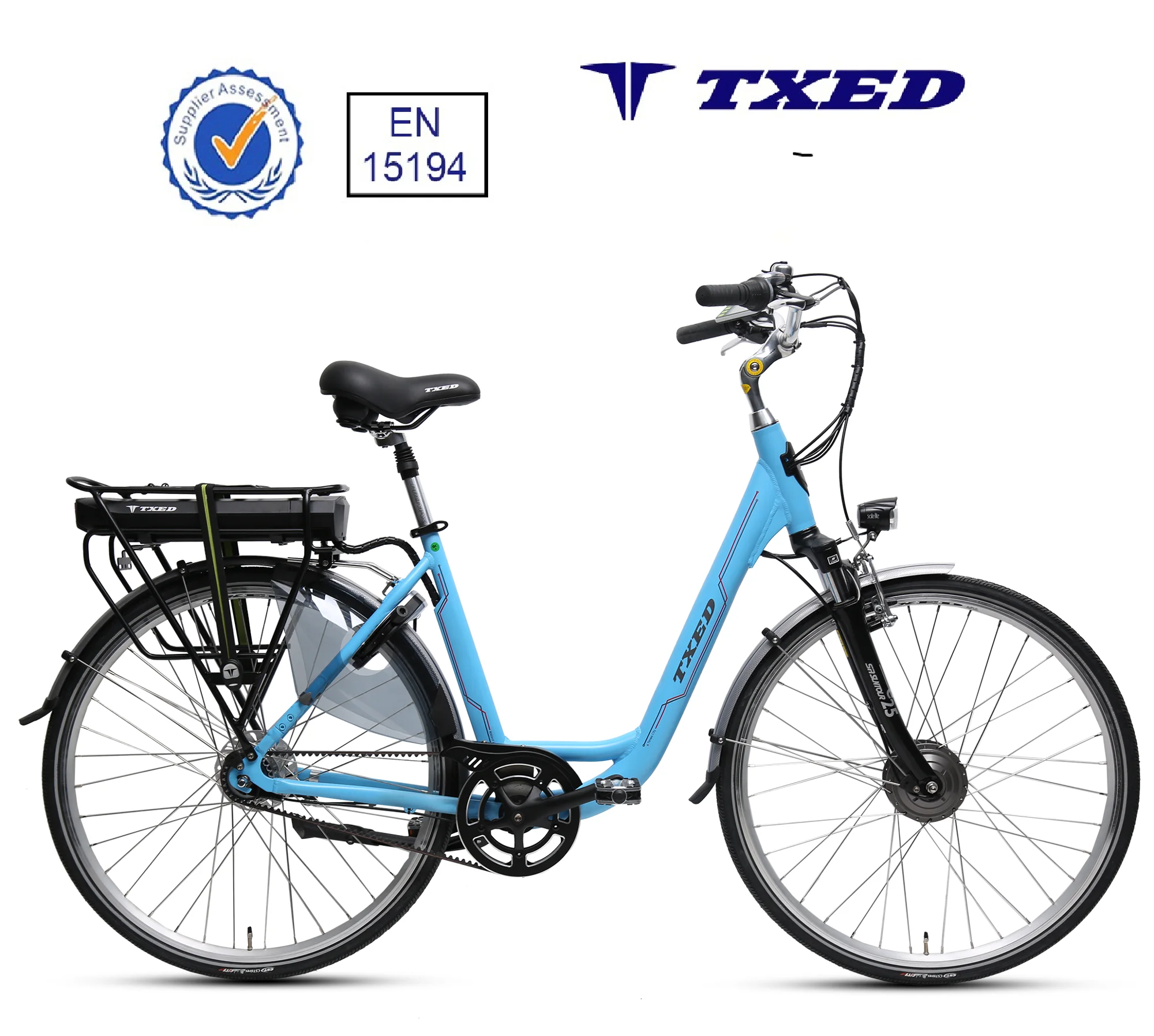 bicicletta elettrica con trasmissione a cinghia