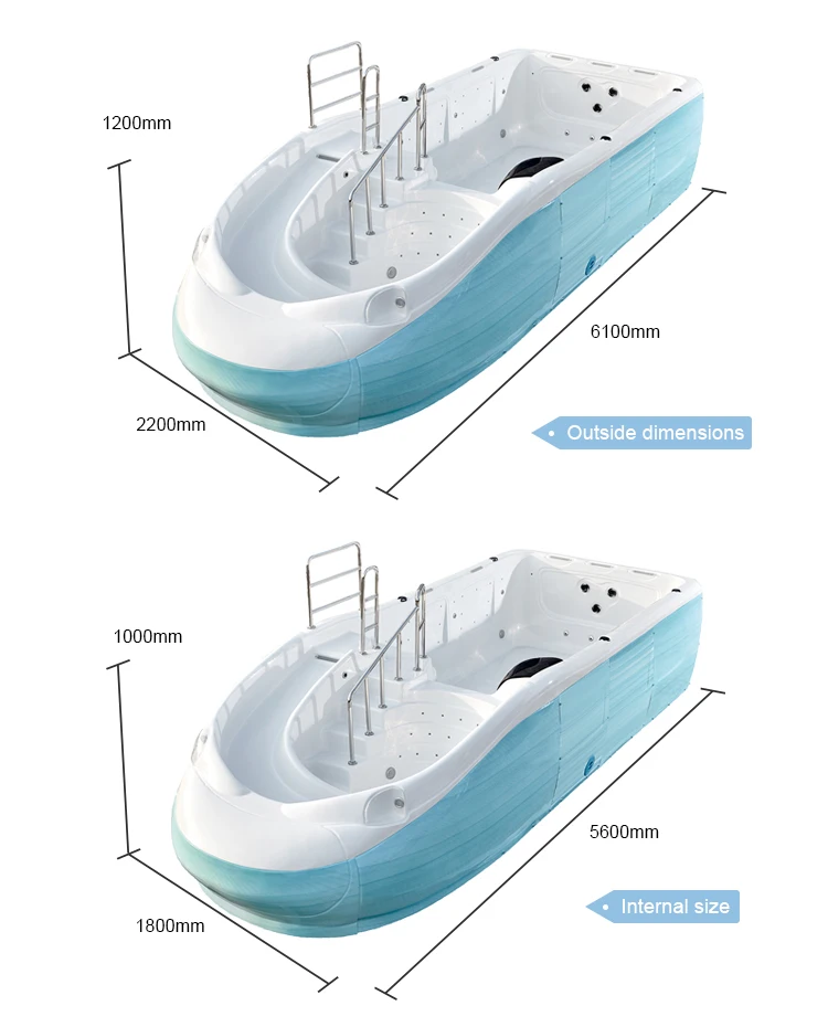6100*2200*1300mm 8 Person Large Size Outdoor Massage Baby Spa Pool Tub