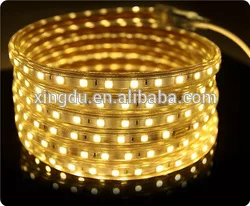 High Density yellow led chasing rope lights warm white ul 24v light