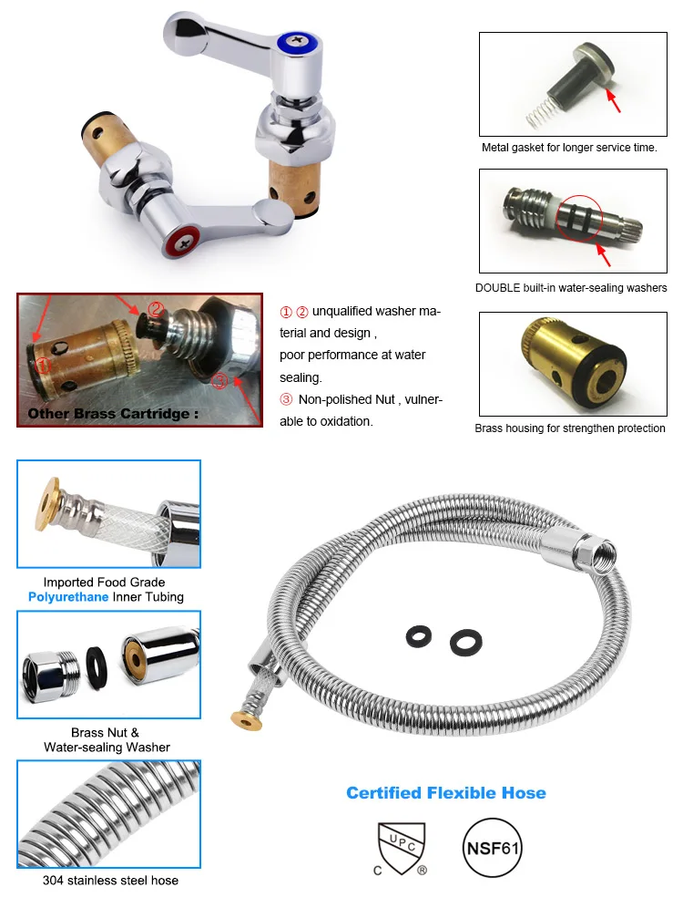 Best Taps To Buy Catering Adjustable High Arc Commercial Pre Rinse Two