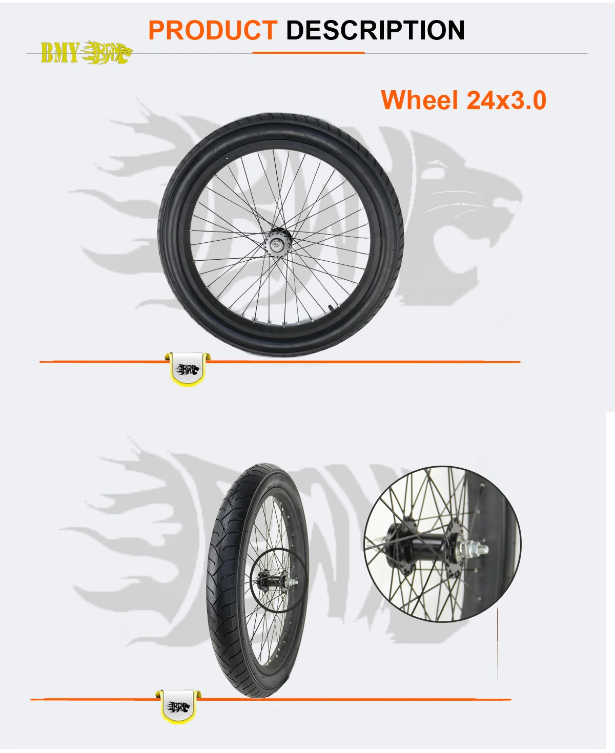 24x3 bicycle rims