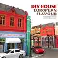 1 64 alloy Car model Diy hut handmade assemble model toy European hut building house Boy