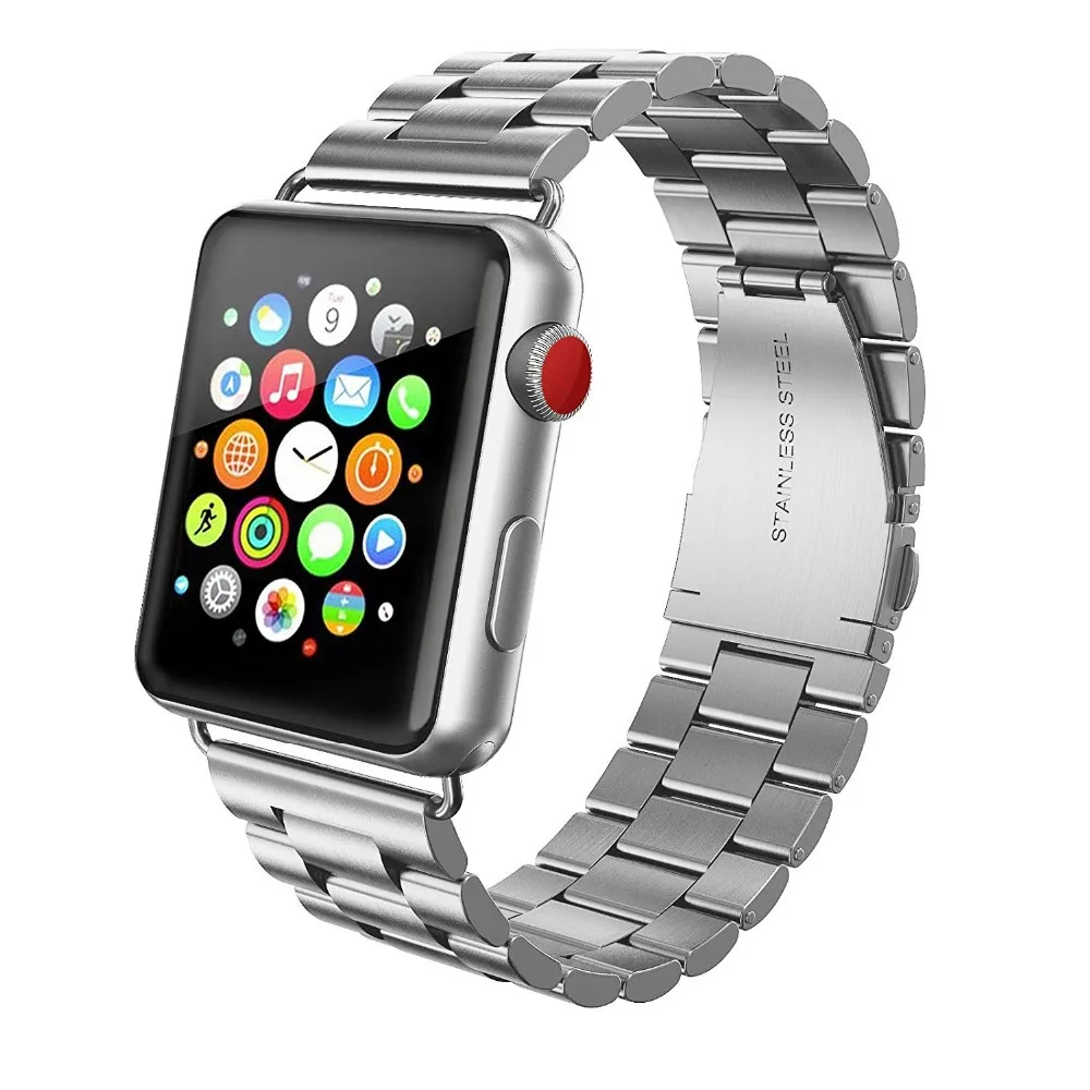 Stainless Steel Metal Bands For Iwatch 42mm 44mm Apple Watch Series 4 3 Apple Watch Aluminum With Stainless Steel Band