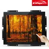 Metal case embedded lcd 15 inch frameless touch screen monitor