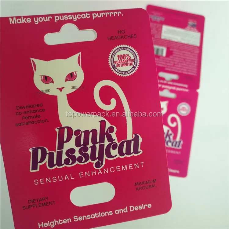 Розовые Бумажные Карты Pussycat С Уф Эффектом Тиснение Золот