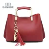 Wholesale simple and stylish wild tassel leather lady fashion handbag