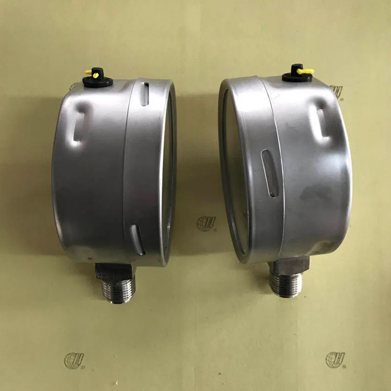 100mm Stainless Steel Ring Bezel Pressure Gauge With Explosion Proof Oil Plugs Buy