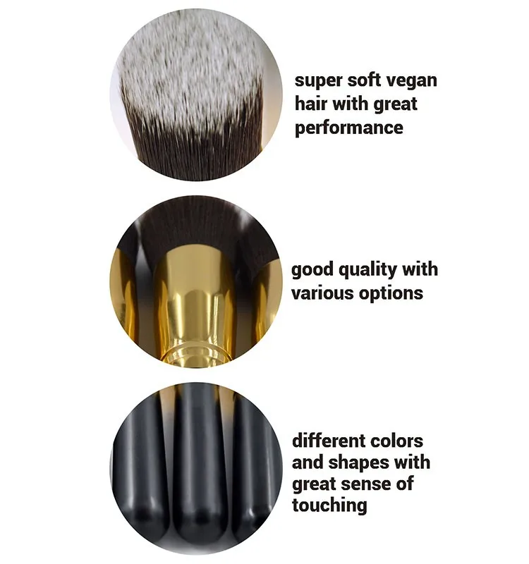 Wholesale Custom Logo Goat Hair Professional Private Label makeup brush