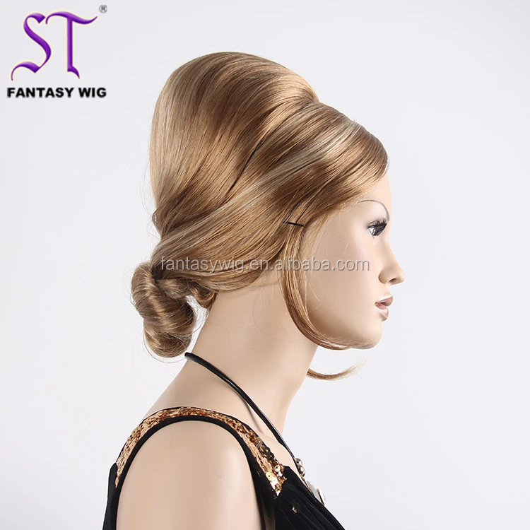 perruque chignon blond