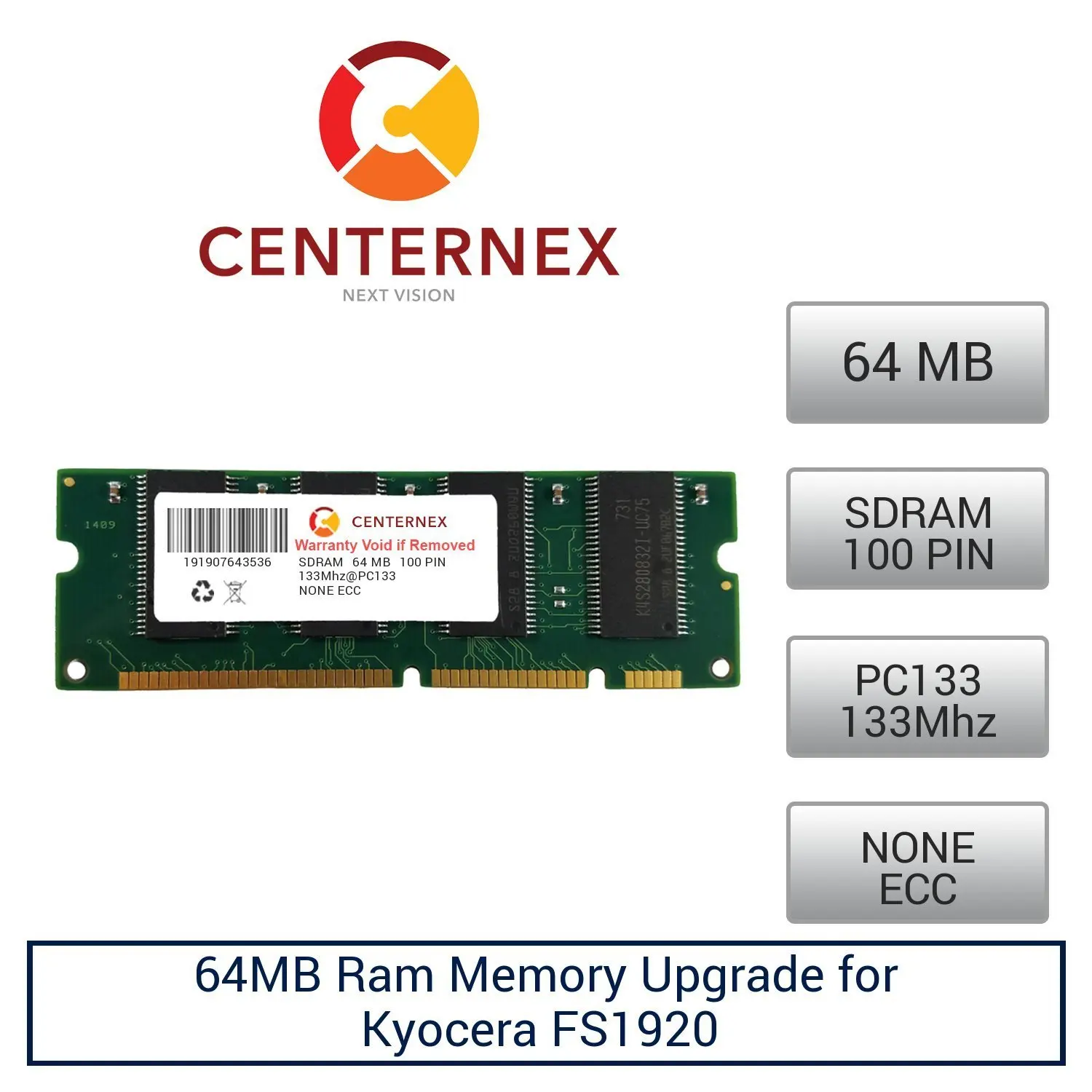 PARTS-QUICK BRAND 512MB Memory RAM for Kyocera FS-1370DN Printer