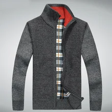 2015 New cardigan sweater men’s business fashion casual knit thickened cardigan jacket free shipping