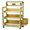Custom bread cake rack belt taste bulk supermarket pet buffet wood food mdf wood flooring shelf display stand