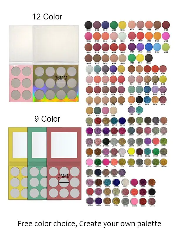 15 Color High Pigment OEM Cosmetics Makeup Custom Private Label Eyeshadow Palette