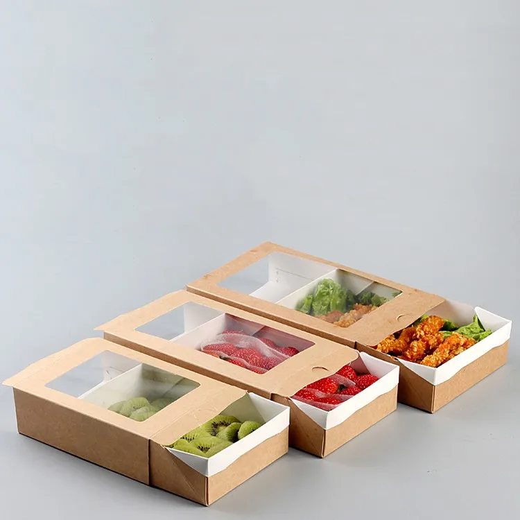 Custom Size Printed Rectangular Fruit Salad Box For Restaurant - Buy ...