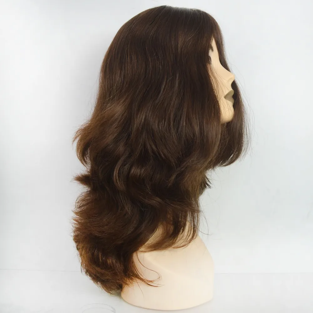 顶级欧洲头发犹太假发与多方位顶非常精细和柔软没有纠结认证标签