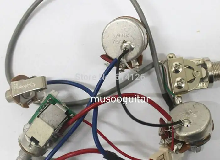 Pro Wiring Harness Pots/w 3 Way Switches with push pull coil tap from korea