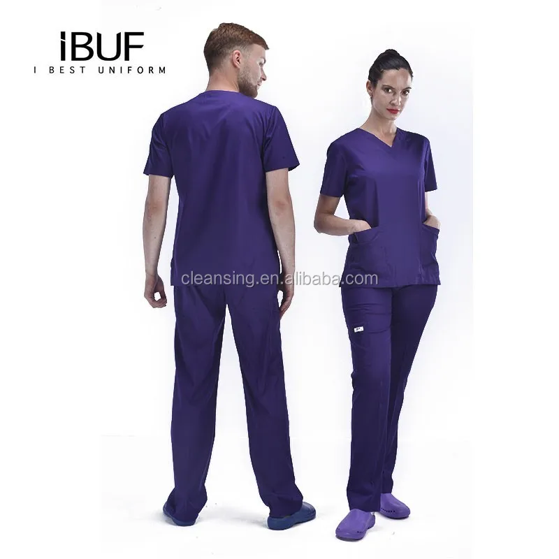 Unisex Nurse Scrubs Purple