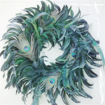 Wholesale Peacock Feather Wreath Christmas Wreath Door Hanger