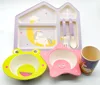 Reusable and Dishwasher Safe Biodegradable Bamboo Fiber Children Bowls / Tableware set / Kids Dinner Set