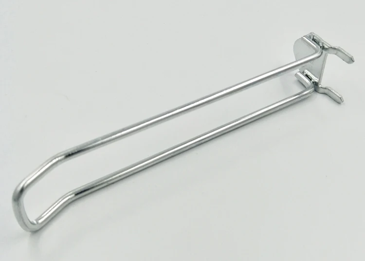 Newest Metal Chrome Pegboard Loop Hooks Security Display Peg Board Hook